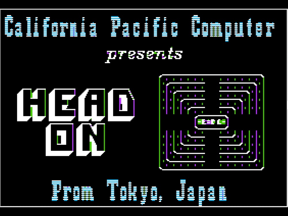 Title Screen of Head On for Apple II